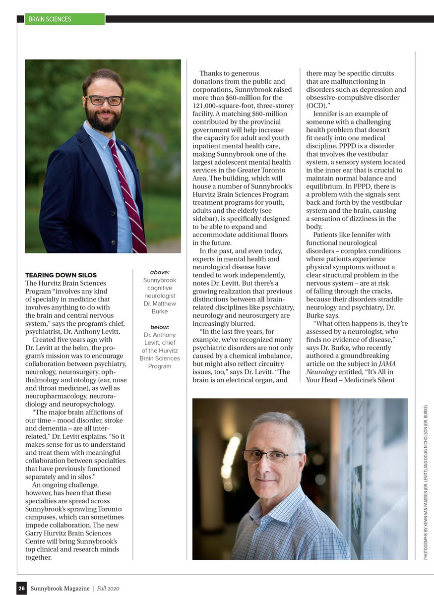 Excited to see <a href="/MattBurkeMD/">Matt Burke</a> featured in <a href="/Sunnybrook/">Sunnybrook Health Sciences Centre</a> magazine in today’s <a href="/globeandmail/">The Globe and Mail</a> 👏🏼👏🏼 “Breaking down silos” in neurology and psychiatry 👏🏼👏🏼