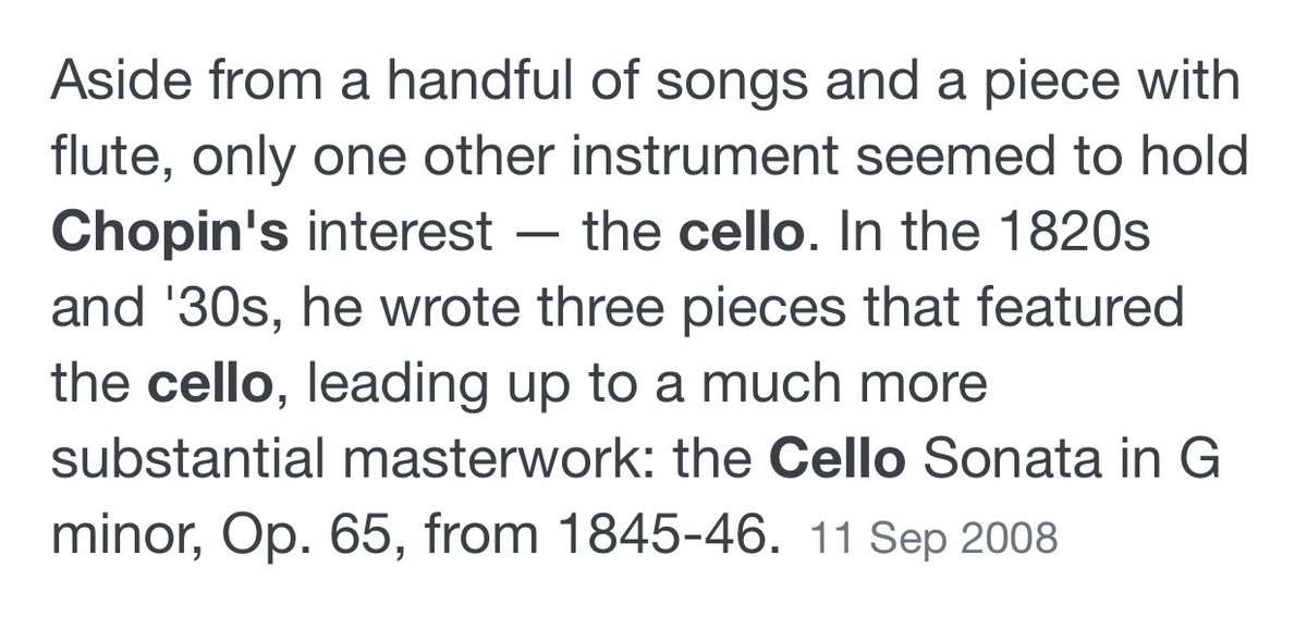 but also his mother was a cellist i think and she taught miwa who taught tobio.... thinking about miwa and tobio duet of that early chopin piece also kid tobio tried to be just like chopin bc he thought he was cool