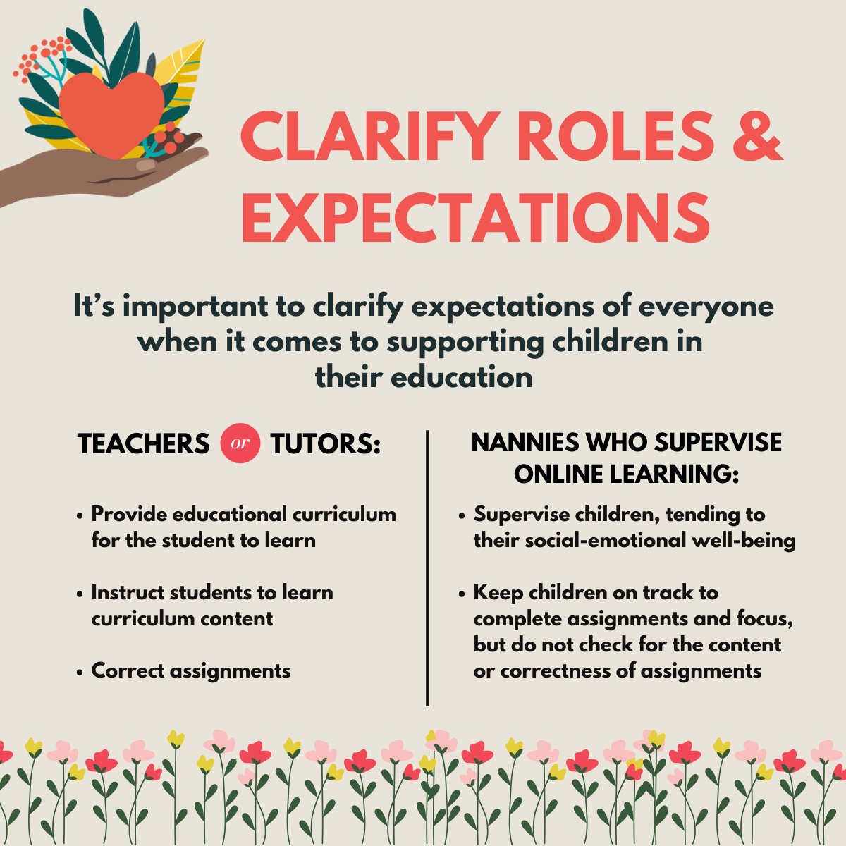 First things first: asking the nanny you employ or hiring one to take on supervising remote instruction makes a lot of sense since nannies have excellent skills to ensure our children focus and thrive. /3