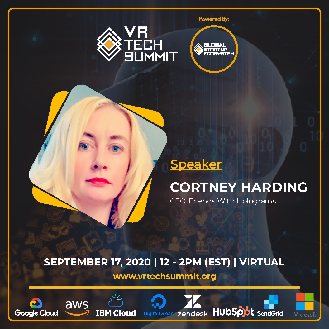 GlobalStartupE's tweet image. We are super excited to announce our esteemed speaker - Cortney Harding for the 2nd edition of #VRtechsummit which is happening TODAY at exactly 12-2pm EST!

***RSVP now to join 1000 digital delegates to be a part of this iconic program via lnkd.in/dUvkJPc