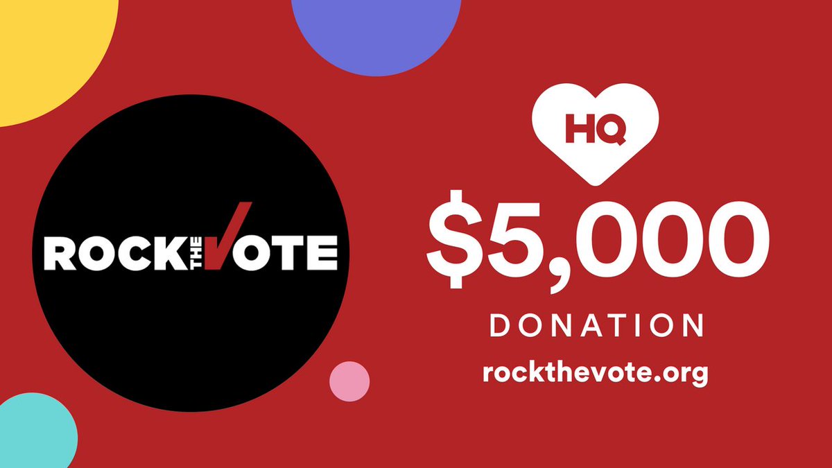 Rock The Vote On Twitter Tonight We Are Partnering With Hqtrivia Who Has Donated 5k Supporting Voter Registration In The Upcoming Election Go Play Hq Trivia Tonight To Show Them Some Love