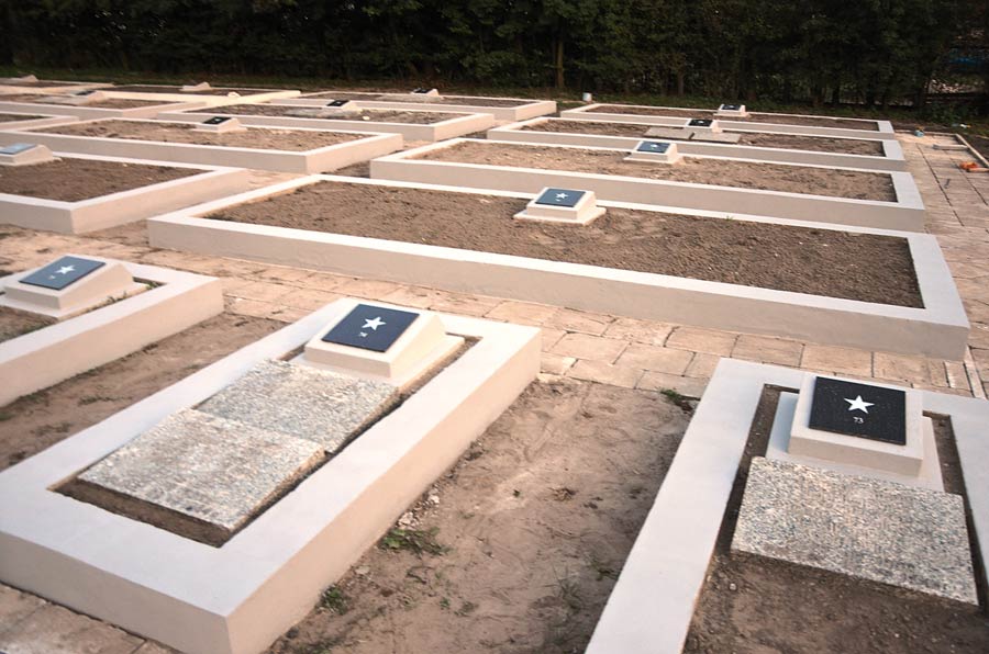 > is still funding the maintenance of burial sites and is allowed to hire Polish contractors to accomplish their goals. Other cemeteries are being maintained by locals, such as the POW cemetery at Bialobrzegi (10.000+ burials).