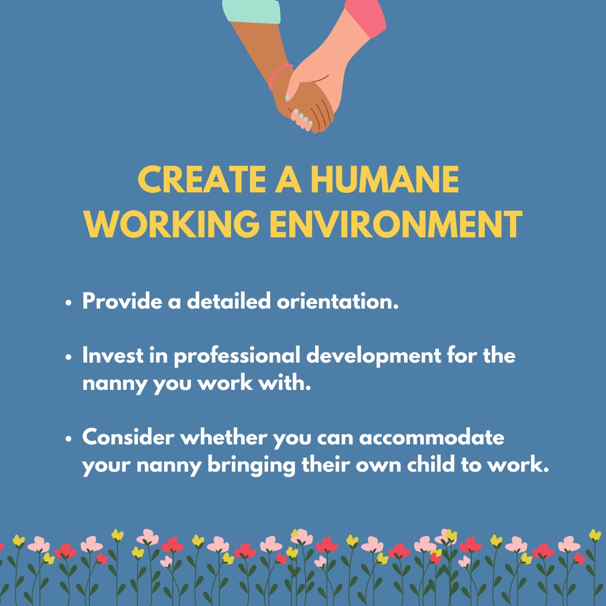 Pause for a minute: does your nanny have school-aged kids doing remote learning also? Can she bring them to work with her? Have you walked through your home classroom set-up? Think through how to create the best environment for you, your kids, and the nanny in your home. /5