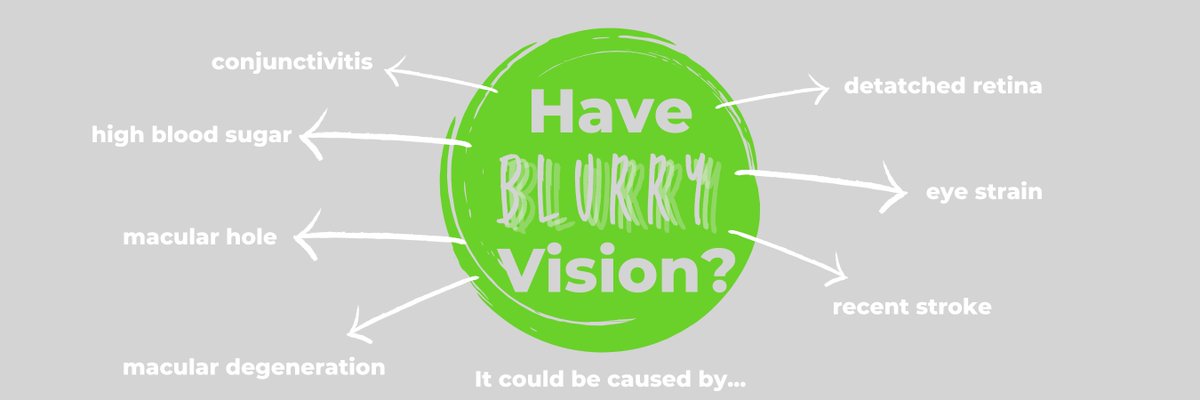 Connect_Vision's tweet photo. Have you been experiencing sudden blurry vision? It could be due to any of these causes or many more. This is why it is SO important to get your annual eye exam each year!
.
.
.
#VCC #VisionCareConnect #ConnectionThroughCare #BlurryVision #VisionCorrection #Ophthalmology https://t.co/n6QAkrXX6y