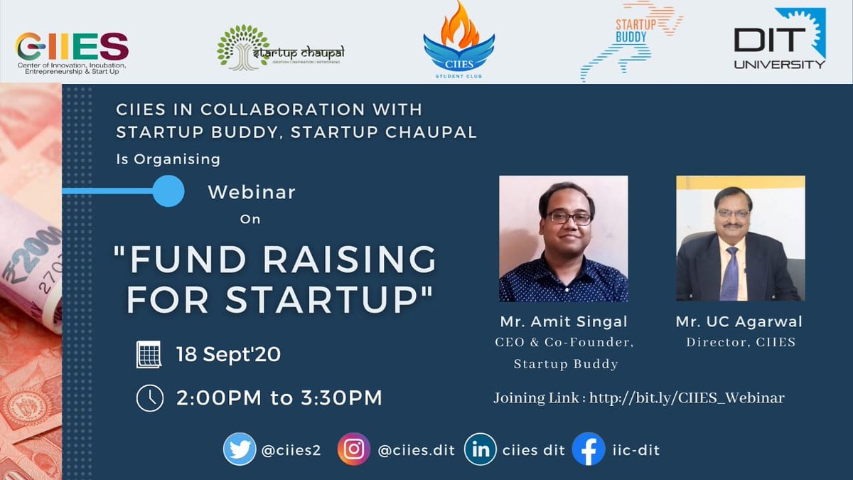 ciies2's tweet photo. Fund raising is the simple art of teaching the joy of giving..! 
However, don’t know how to raise funds for your dream?
Do not Worry, CIIES got you covered. We will answer all your questions related to investments and fund raising
Joining link 👇
 https://t.co/HLoXDJFS0P https://t.co/DSmIJ67kcK