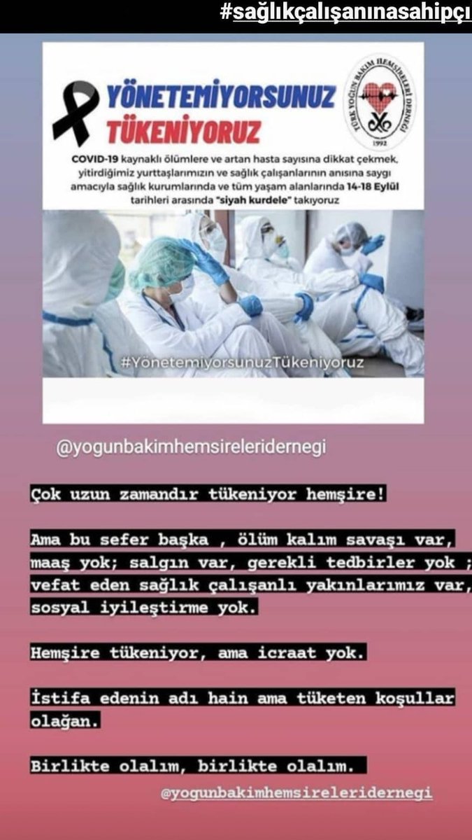 Tükeniyoruz sayin <a href="/drfahrettinkoca/">Dr. Fahrettin Koca</a> <a href="/saglikbakanligi/">T.C. Sağlık Bakanlığı</a>