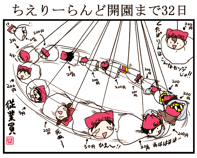 紐に吊るされてる状況でできそうなことを考えてたらよくわからないテンションで出来たくたばりん改
#ちえりーらんど 
