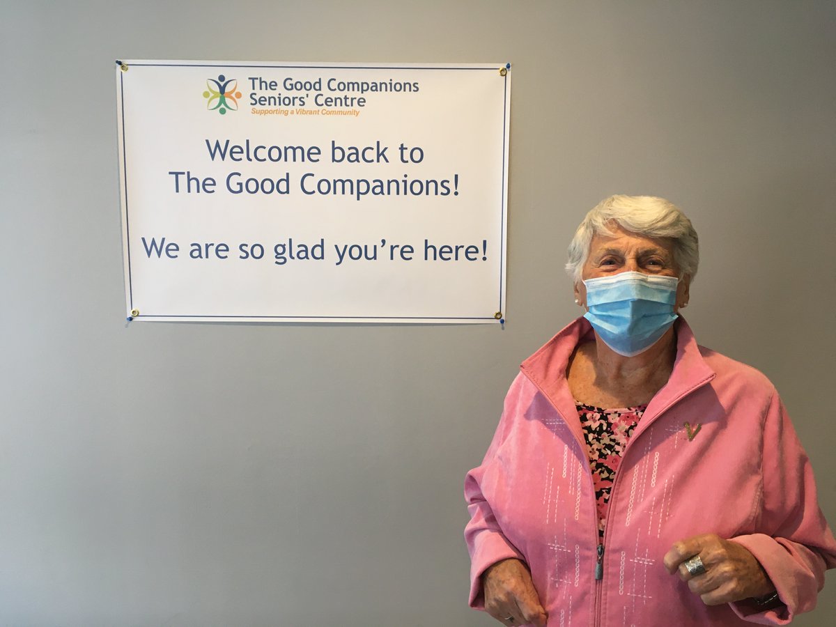 We're so excited to safely welcome our members back to the Centre! Just a reminder that you must preregister to attend the Centre (even just to come for lunch!) by calling us at 613-236-0428. Next week we are open Monday/Wednesday/Friday 10am-2pm- hope to see you then!