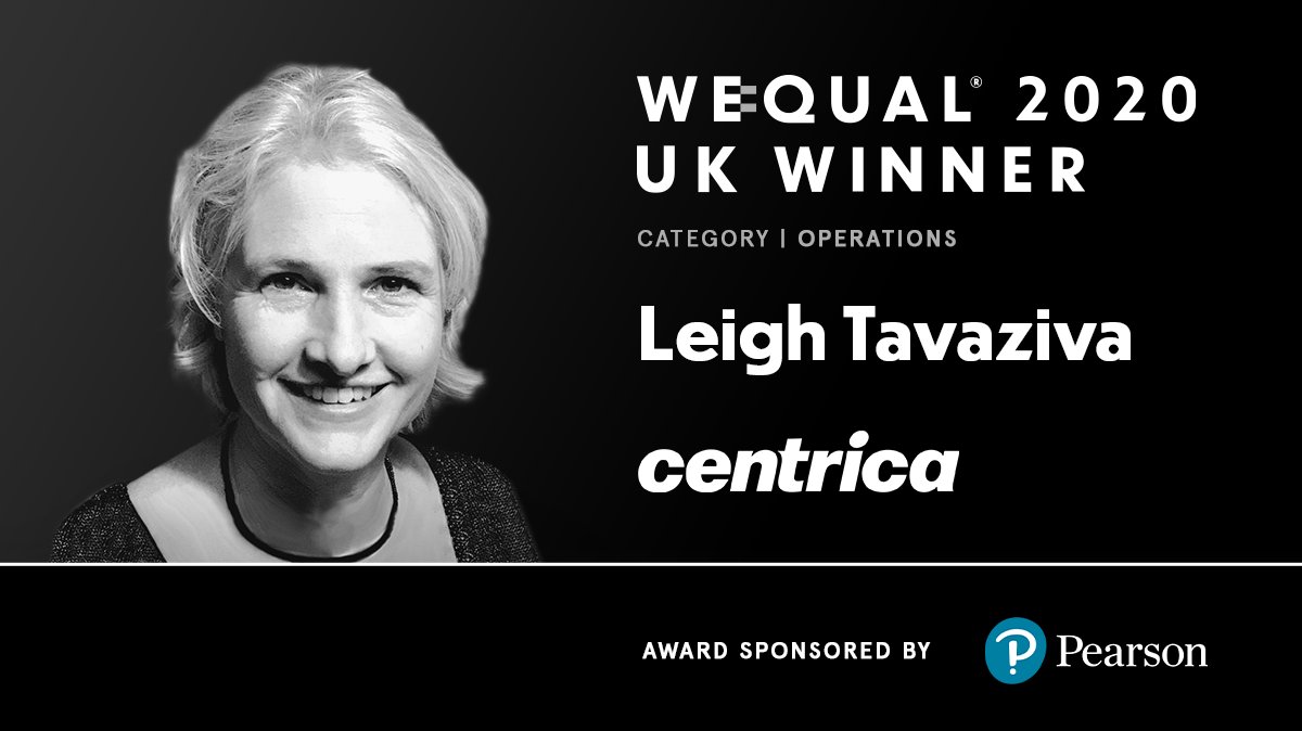 WeQualGlobal's tweet image. Congratulations Leigh Tavaziva @centricaplc Winner of the Operations Category

Judge Deirdre Mahlan said

“Leigh is an authentic leader who really understands the importance of empowering the team around her Incredibly articulate with a commitment to learning"

@PearsonDiverse