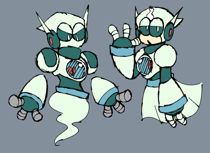 MegaManSlide's tweet photo. And huge shoutout to @Max0KE for helping me design Ghost Man! https://t.co/wDsEEfUsp8