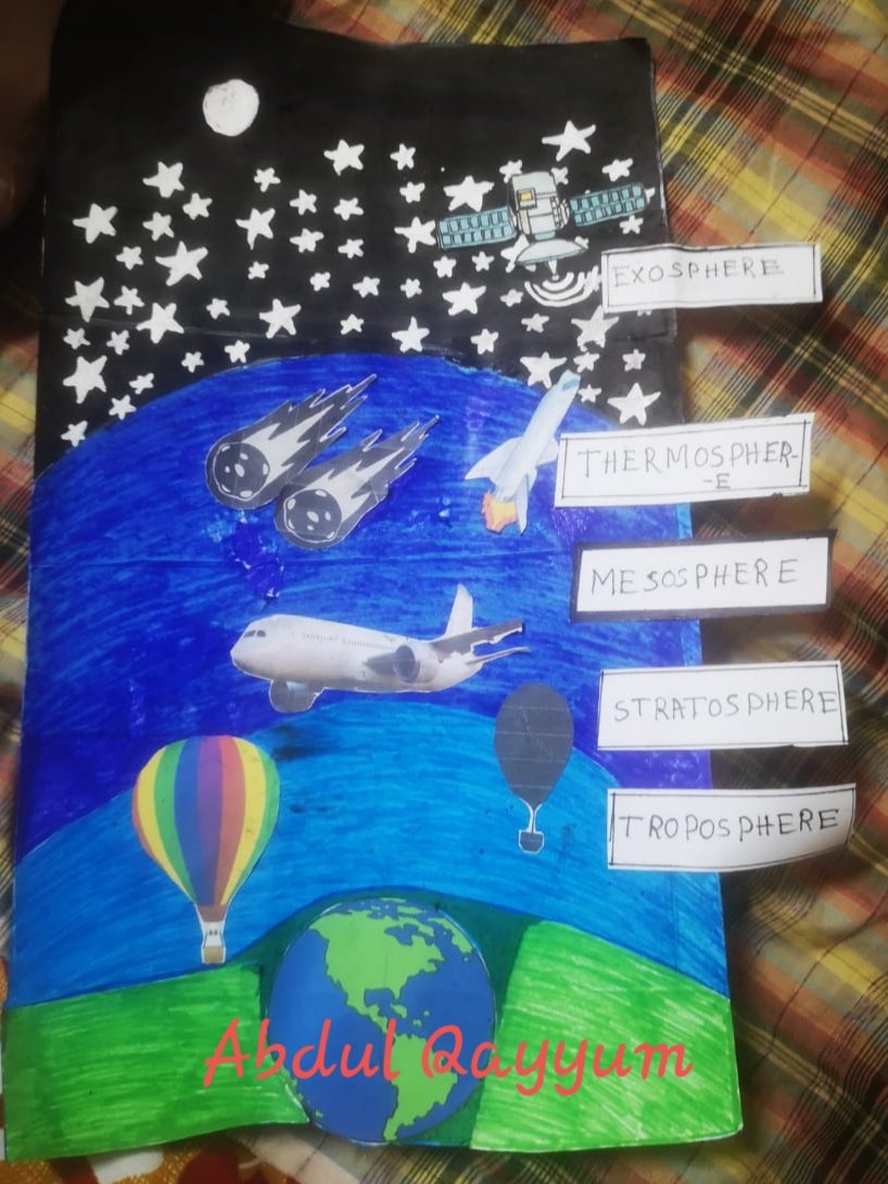 KPIS18's tweet photo. #KnowledgeParkians involve themselves in grabbing the concepts by avtivity method where they prepare models of the related topic. Check out Grade 7 #parkians' model of 'Layers of Atmosphere'.
#ActivityBasedLearning #KPIS #NurturingDreamsIntoReality https://t.co/DpVguivPut