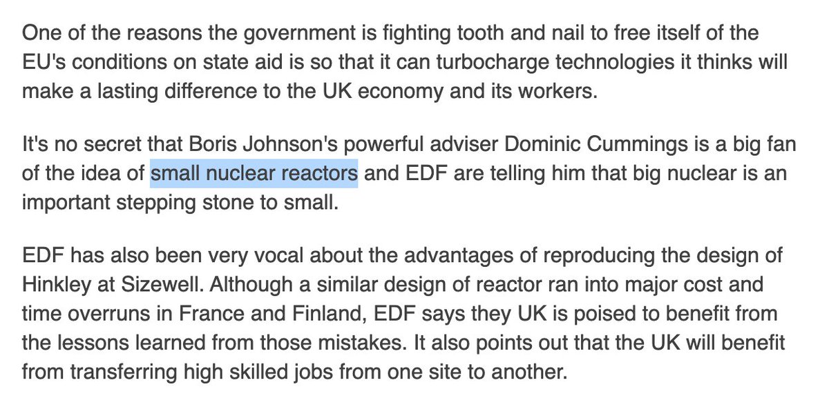 Briefed media reports also mention No 10's enthusiasm for small nuclear (SMRs/AMRs)…I'll just leave this BBC News quote here for you to judgeQuestion I'd be asking is "when" – because UK needs new low-carbon generation this decade https://www.bbc.co.uk/news/business-5418174816/