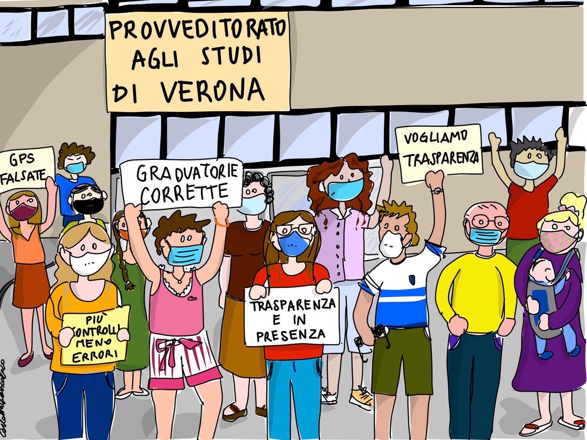 Isa_Sacchetti's tweet photo. NESSUNO HA RIFIUTATO UNA CATTEDRA PER PAURA DEL COVID. NON CI HANNO ANCORA ASSUNTO PERCHÉ LE NUOVE GRADUATORIE SONO PIENE DI ERRORI. Da giorni protestiamo per la rettifica dei punteggi e convocazioni in presenza per una maggiore trasparenza. @welikeduel
@makkox #nonvatuttobene https://t.co/2BD7UjbsZE