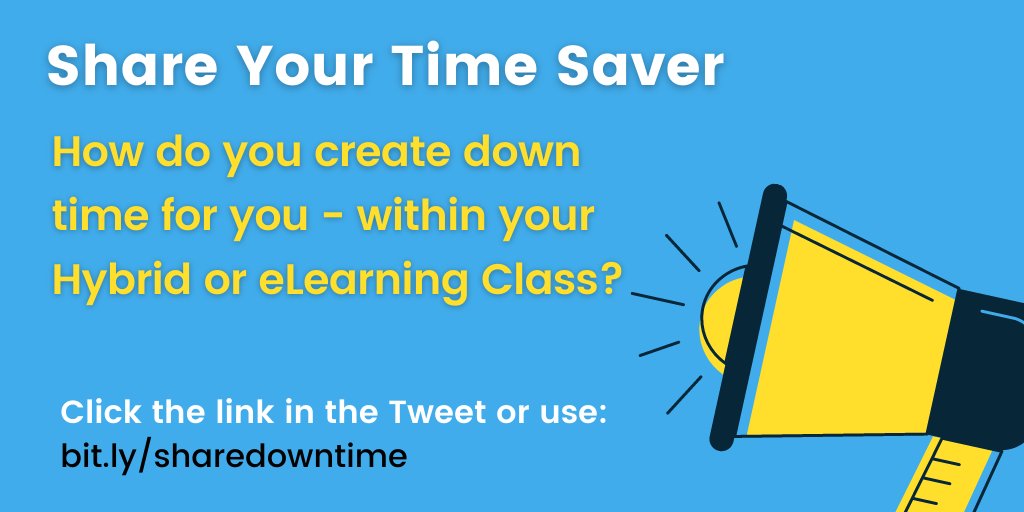 In a live classroom, how often do we say "Start reading this" or "Peer review" while I do...? That 'down time' is really missed right now.
Use this form bit.ly/sharedowntime to share  strategies/tools to give Ts a break &amp; regain 'lost' time. Please RT #tlap #iledchat #educoach