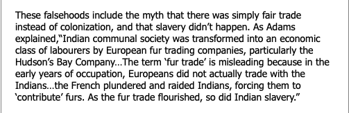 Strange number of people in my DMs saying Canada has nothing to do with slavery. You know "fur trade" is just a narrative that was spun through history? Academics have long known HBC didn't arrive looking for fur, they were looking to pillage, plunder, and enslave.