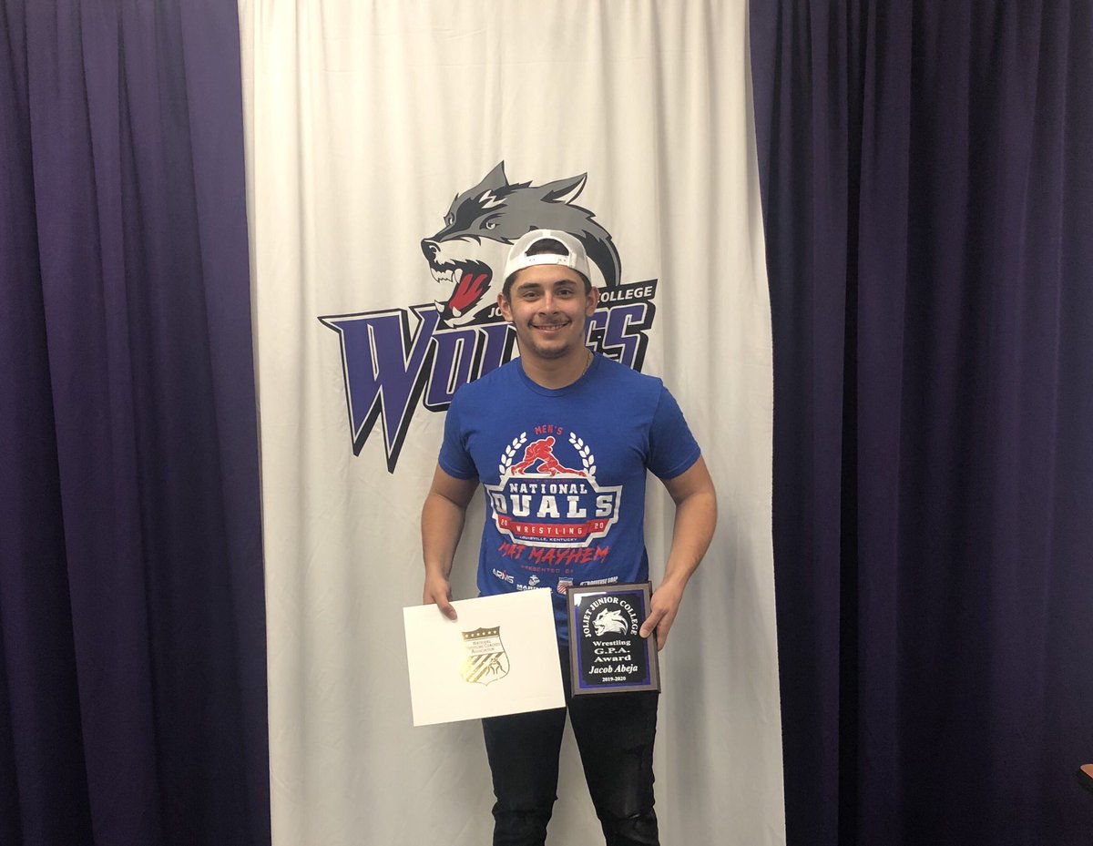 Congratulations Jacob Abeja! Jacob won our JJC Wrestling G.P.A. Award. In addition Jacob was an NWCA Scholar All-American and a N4C Academic All-Conference member.