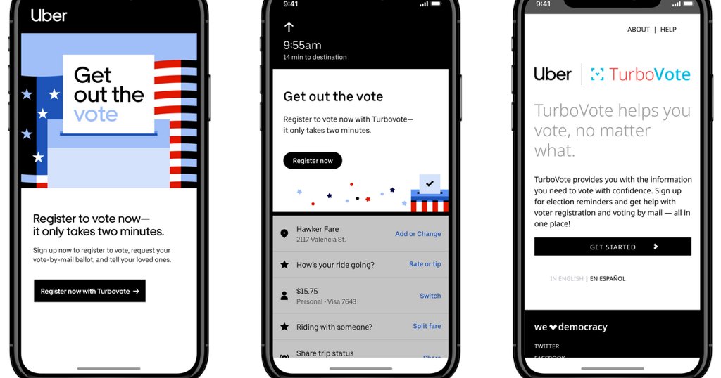 What apps like Snapchat, Uber, and Lyft are doing to get out the vote