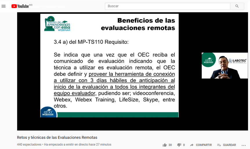 ema_ac's tweet photo. 🔴En el webinar de Hoy de jueves de #APRENDemaS participa el Ing. José Antonio Vidales, Director Técnico de #LABOTEC, quien nos habla sobre “Los beneficios de las evaluaciones remotas”. Estamos EN VIVO, ¡Corre la voz!
Sólo da clic 👉https://t.co/I5RFqlNqLJ https://t.co/PvAllZkRYV
