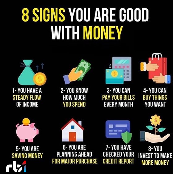 8 sings you are good with #money. Manage your capital wisely with #Rb1