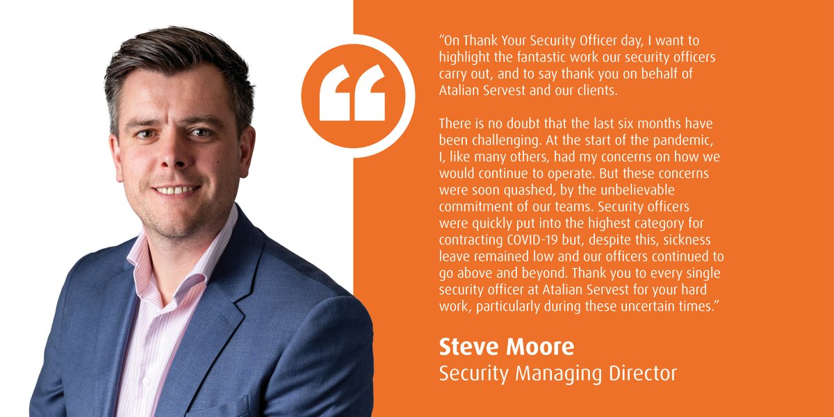 On #ThankYourSecurityOfficer day, <a href="/stevemoore11998/">Steven Moore</a>, Security MD, thanks his outstanding team for putting themselves at risk to ensure the safety of others during these uncertain times. FM is the silent force that keeps the world clean, secure, fed, maintained and supported.