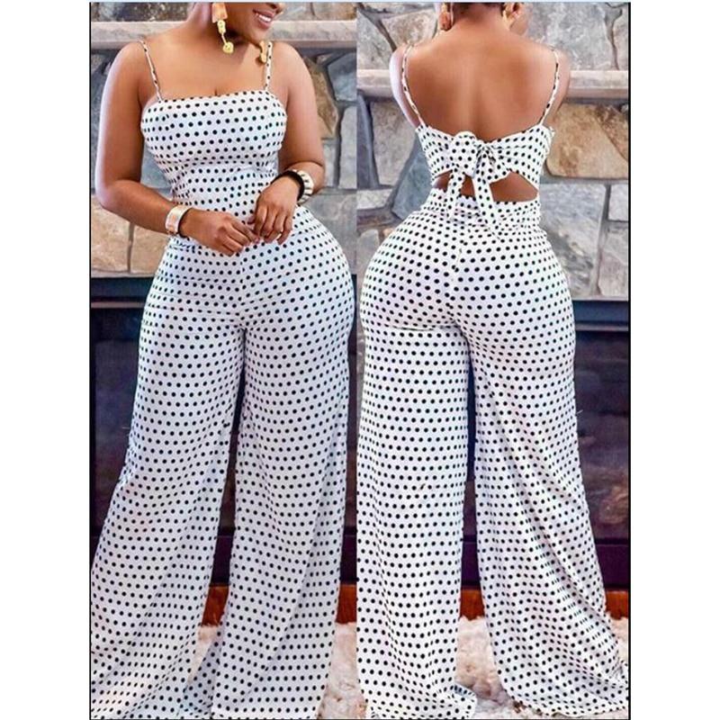 BehaviorBy's tweet image. Women's Strap Sleeveless Jumpsuit Polka Dot Wide Leg Romper is now available in our shop for only $15.18. Buy it now  weird-behavior-inc.myshopify.com/products/new-a…
