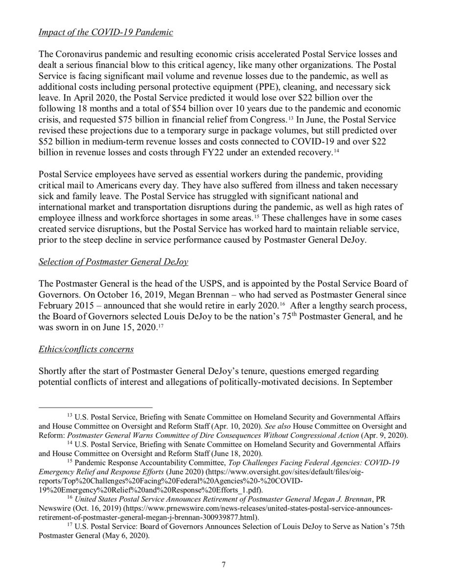 GOOD GAWD“..results of my investigation clearly show that Postmaster General DeJoy’s carelessly instituted operational changes to the Postal Service resulted in severe service impacts that harmed the lives and livelihoods of Michiganders and Americans,”  @SenGaryPeters