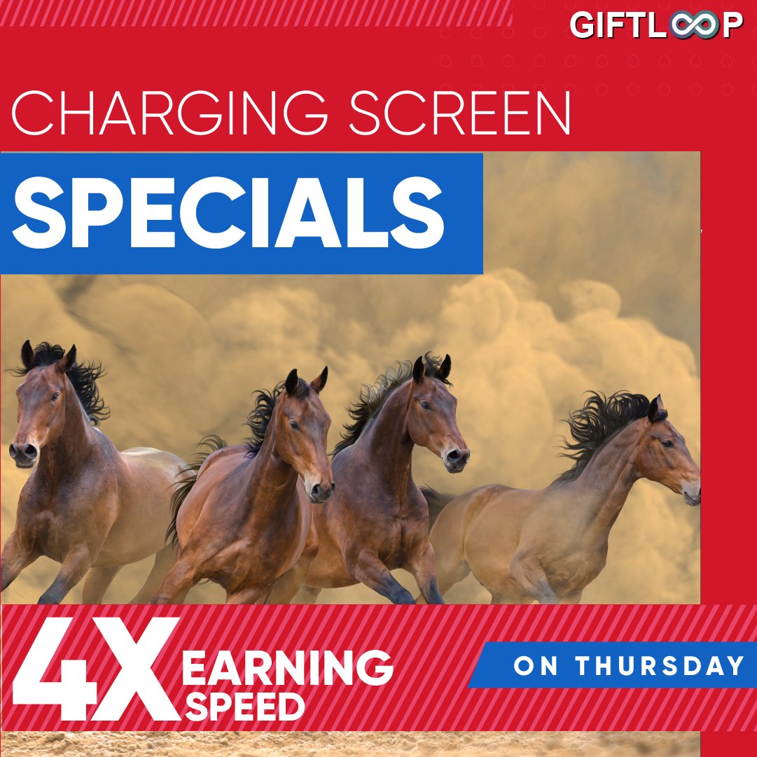 giftloop's tweet photo. You can earn up to 4 times faster when you charge your phone! Make sure to use the charging screen daily to qualify for 4x on Thursday! 
Download for free on @GooglePlay  📲https://t.co/XvKdIGCZRF 🙂❤️ #gamingawards earncoin #earnrewards #earnfromhome #superbonus #giftcard https://t.co/ck4kGb78Ud