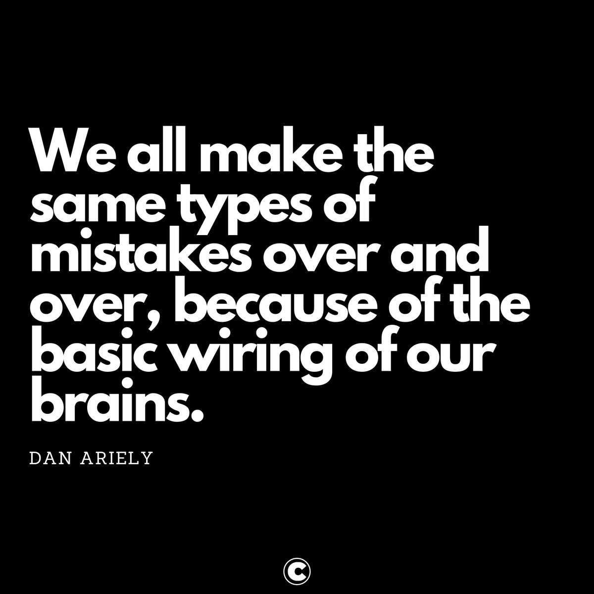 cultgreat's tweet photo. Are you aware of your biases? Quote by @danariely.

#cognitivebias #behavioralscience #behavioraleconomics https://t.co/8DescuDt0L