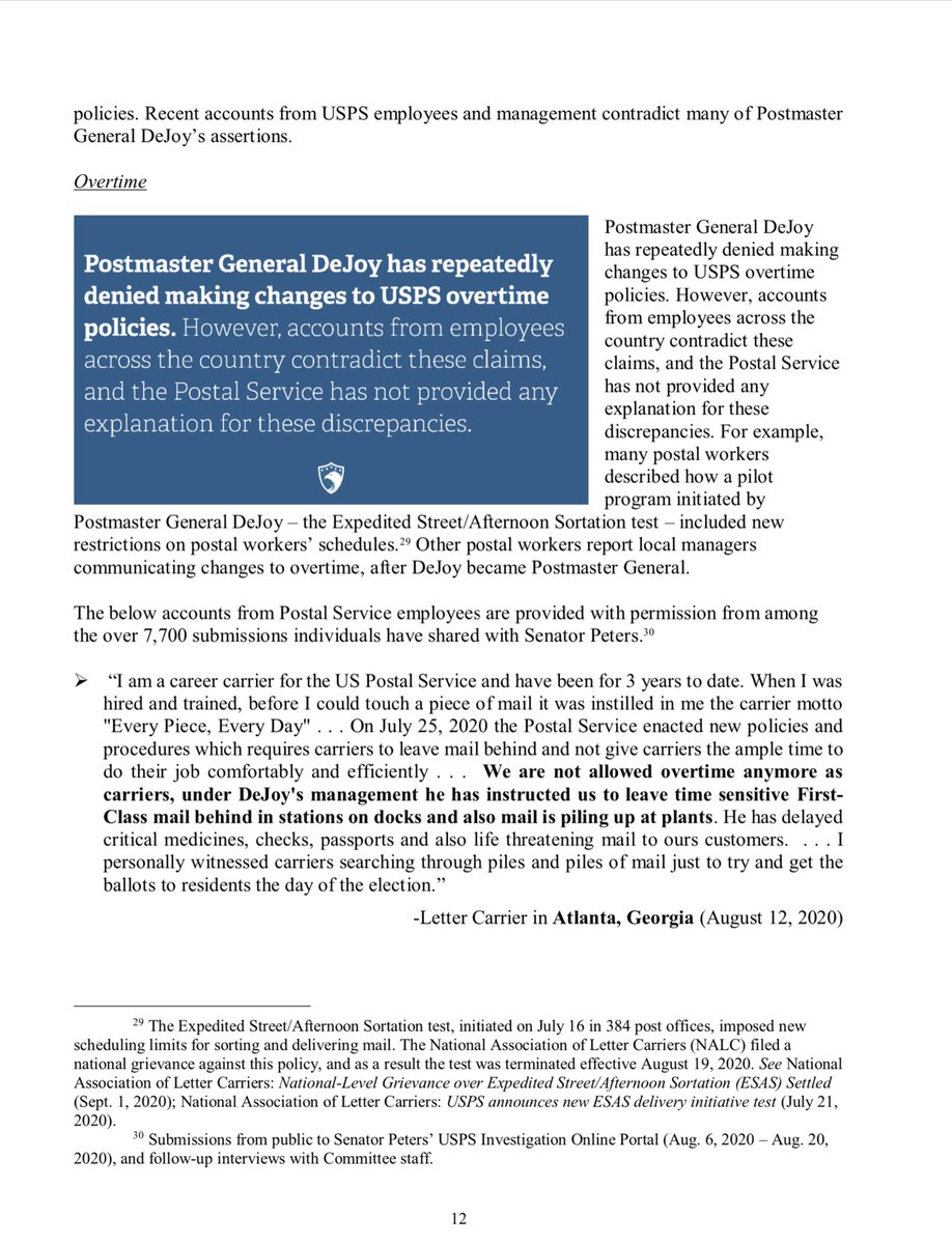 Good GAWD Almighty...  @SenGaryPeters has done us a great service - on the record“...accounts from Postal Service employees are provided with permission from among the over 7,700 submissions individuals have shared with Senator Peters...From August 7th https://twitter.com/File411/status/1291936978246787080?s=20