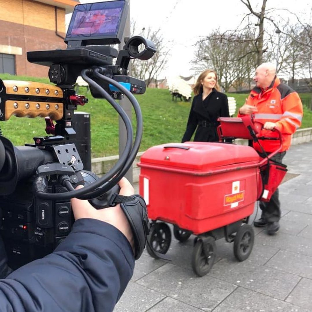 BryonyBillson's tweet photo. #ThrowbackThursday to presenting for Royal Mail TV @myroyamail 📮 I'll be posting a 1min showreel of the work I did with them tomorrow on #filmingfriday. Fond memories of being out on round with postie Andy in Cricklewood!😍 https://t.co/SKMWv2HH4B