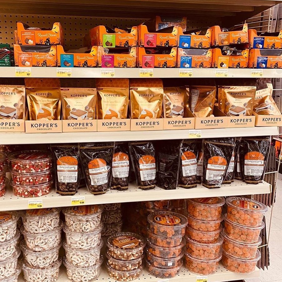 We’re totally FALLing for our Pumpkin Spice Almonds and S’mores on the shelf at <a href="/MarcsStores/">Marc's</a>. #pumpkinspice #pumpkin #fall #smores #chocolate