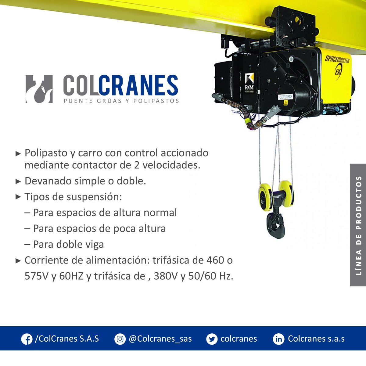 colcranes's tweet photo. En Colcranes suministramos equipos a prueba de explosión para áreas clasificadas.
¡Equipos con la protección requerida y calidad garantizada!
¿Necesita más información? ¡Contáctenos! +57 3156293396
E-mail: a.comercial@colcranes.com | ventas@colcranes.com
@RMHoist  #colcranes https://t.co/xgBWBujFPI