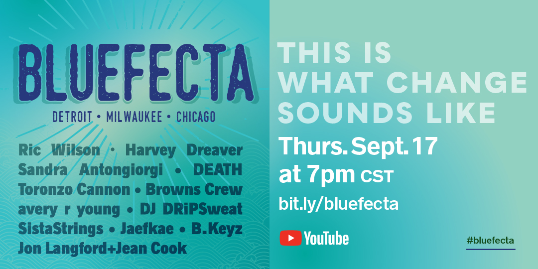 THE COUNTDOWN IS ON. Join us at 7pm CST/8pm EST for #Bluefecta, our free livestream fundraiser. Listen to songs and stories, and donate to four BIPOC-led orgs working to get out the vote in the Midwest. See you there! bit.ly/bluefecta