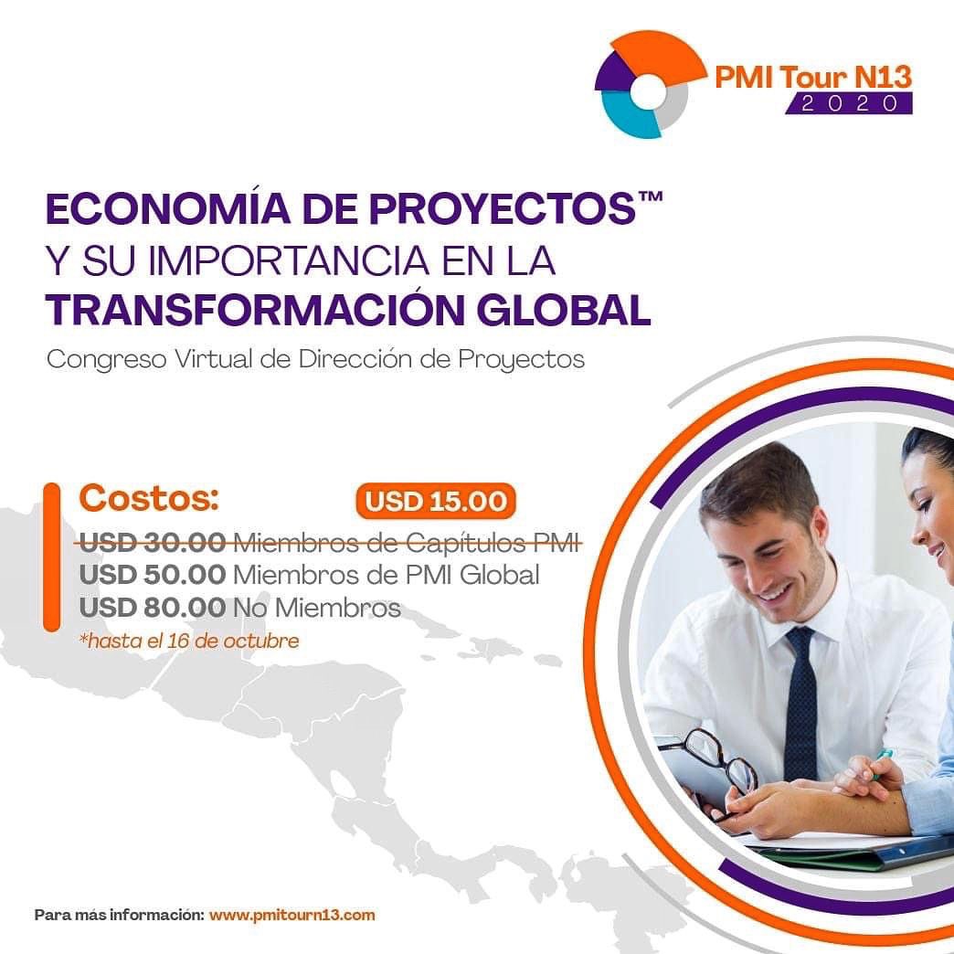 Regístrese antes del 18 de septiembre y obtenga su entrada en U$15.00. Oferta exclusiva para miembros de los Capítulos  organizadores.

Aproveche esta promoción para asistir a tan magnífico evento.
 
Registro anticipado para el evento
pmitourn13.com