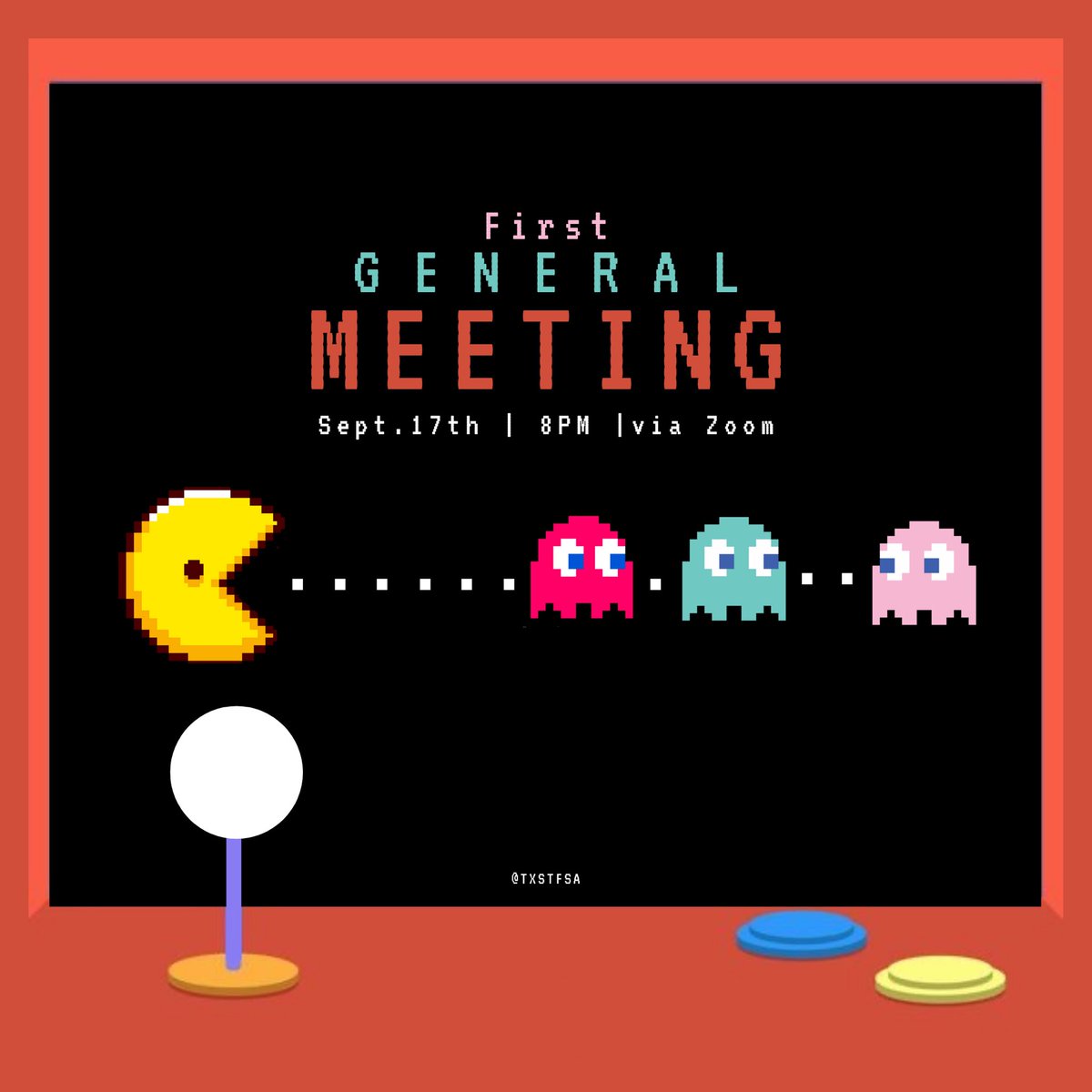 TXSTFSA's tweet photo. What’s poppin’ FSA! 🙈
We have our FIRST general meeting TONIGHT via Zoom! Hope to see you there ❤️🤪
https://t.co/P6xqY0klyr https://t.co/6qOst9cFW0