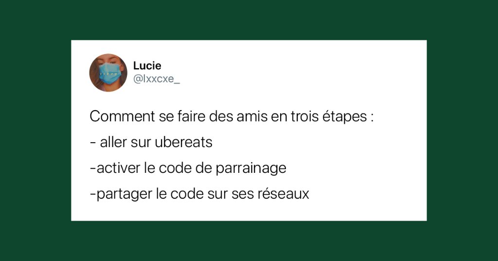 Uber Eats France Twitterissa