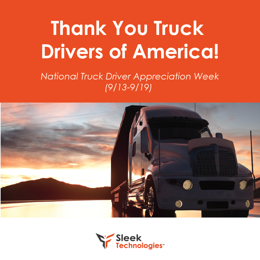 We appreciate & thank all truck drivers who have one of our economy's most demanding & important jobs. #HugATrucker #NationalTruckDriverAppreciationWeek #ThankATrucker #SleekPOV