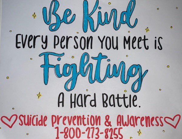 Be🐝 Kind💜 #SuicidePreventionMonth