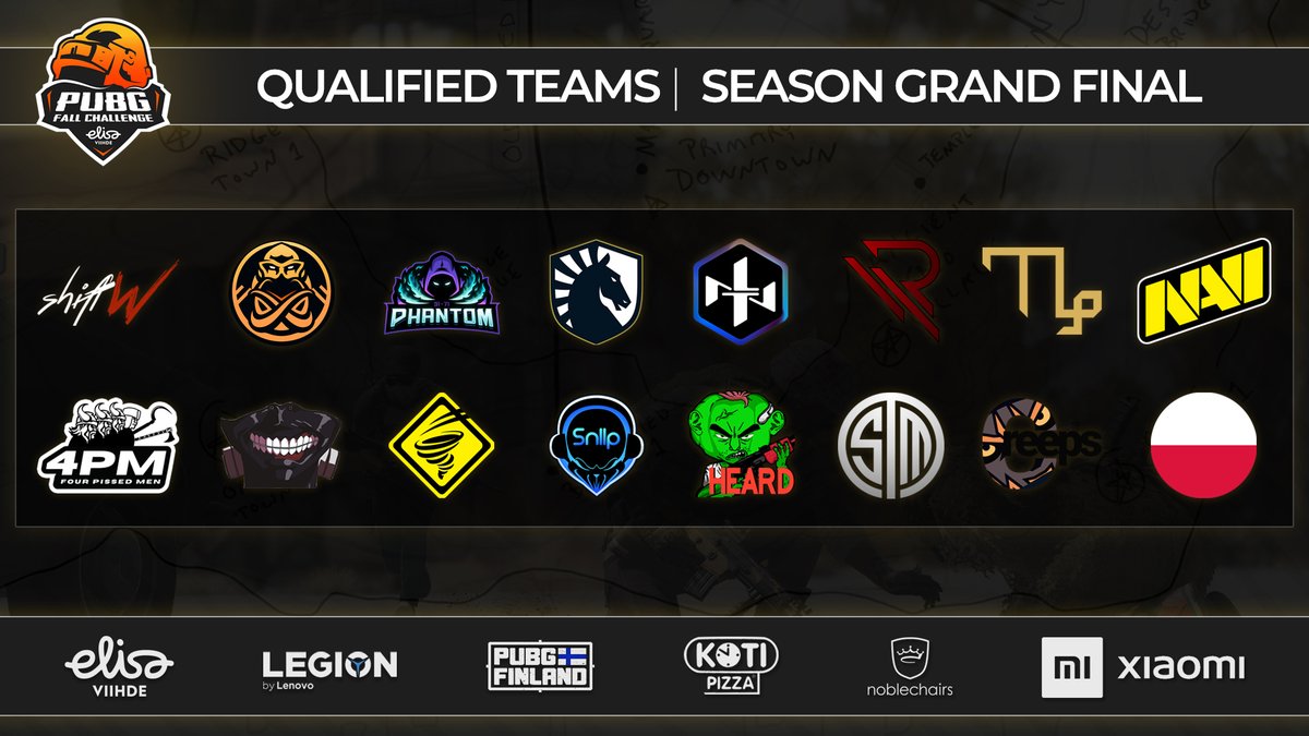 🎮 PSL Elisa Viihde PUBG Fall Challenge – Grand Finals 🏆

It's time for the Grand Finals! Who will be crowned as the champion? 👑

Check out the Grand Finals preview from the link below now!
🔗 elisaesports.fi/2020/09/17/psl…

#esportsfi #pubgesports #pubg #PSL #pubgfi