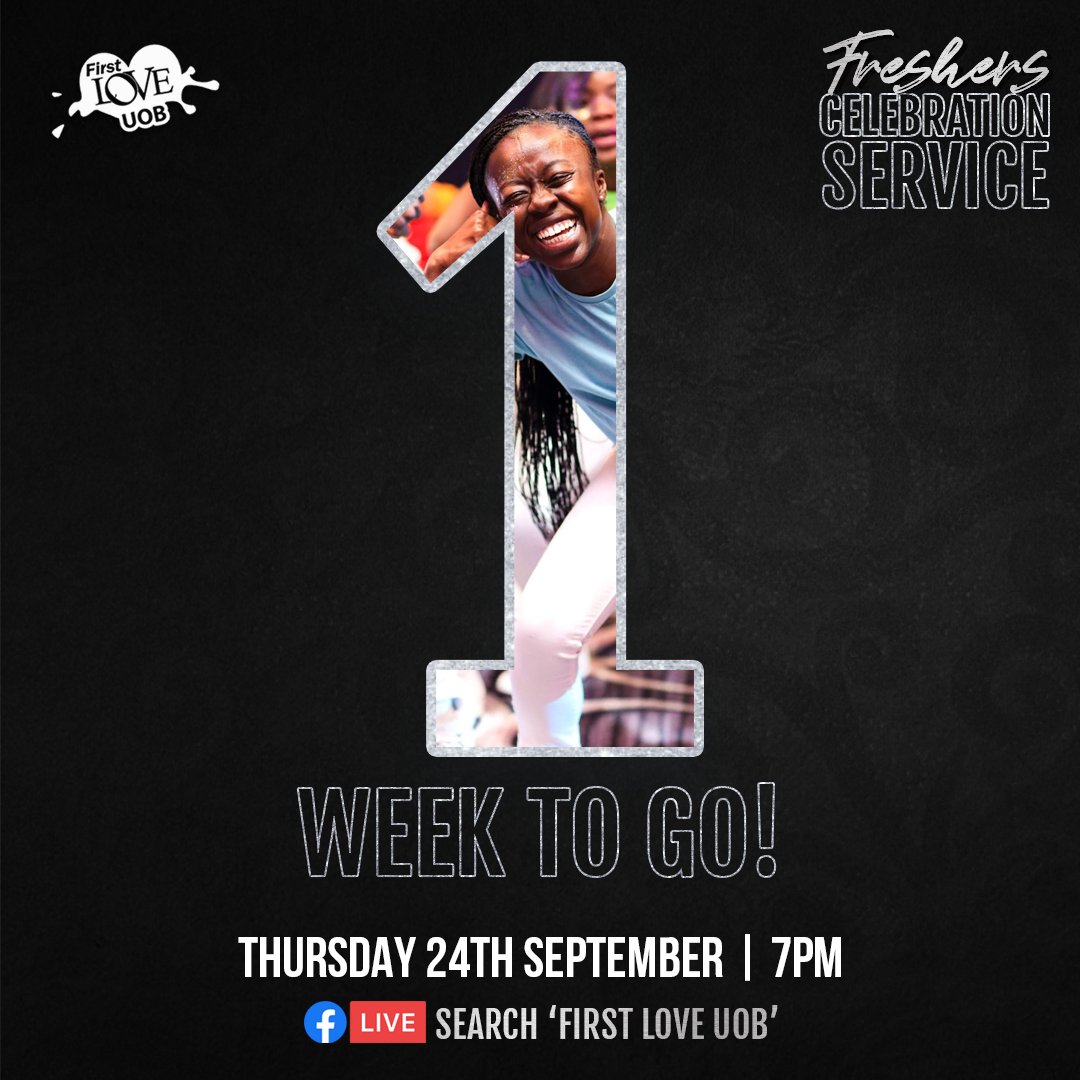 FirstLoveUOB's tweet photo. ๐ฃ Calling all UOB Freshers! ๐จ
Our Freshers Celebration Service is just ONE week away! ๐ฅณ
Make sure you join us NEXT THURSDAY at 7PM! ๐โโ๏ธ๐
It is not one to miss! ๐โโ๏ธ๐คฉ
#freshersflow
#uobfreshers
#brumrun
#hellobrum https://t.co/QIfmCckxmH