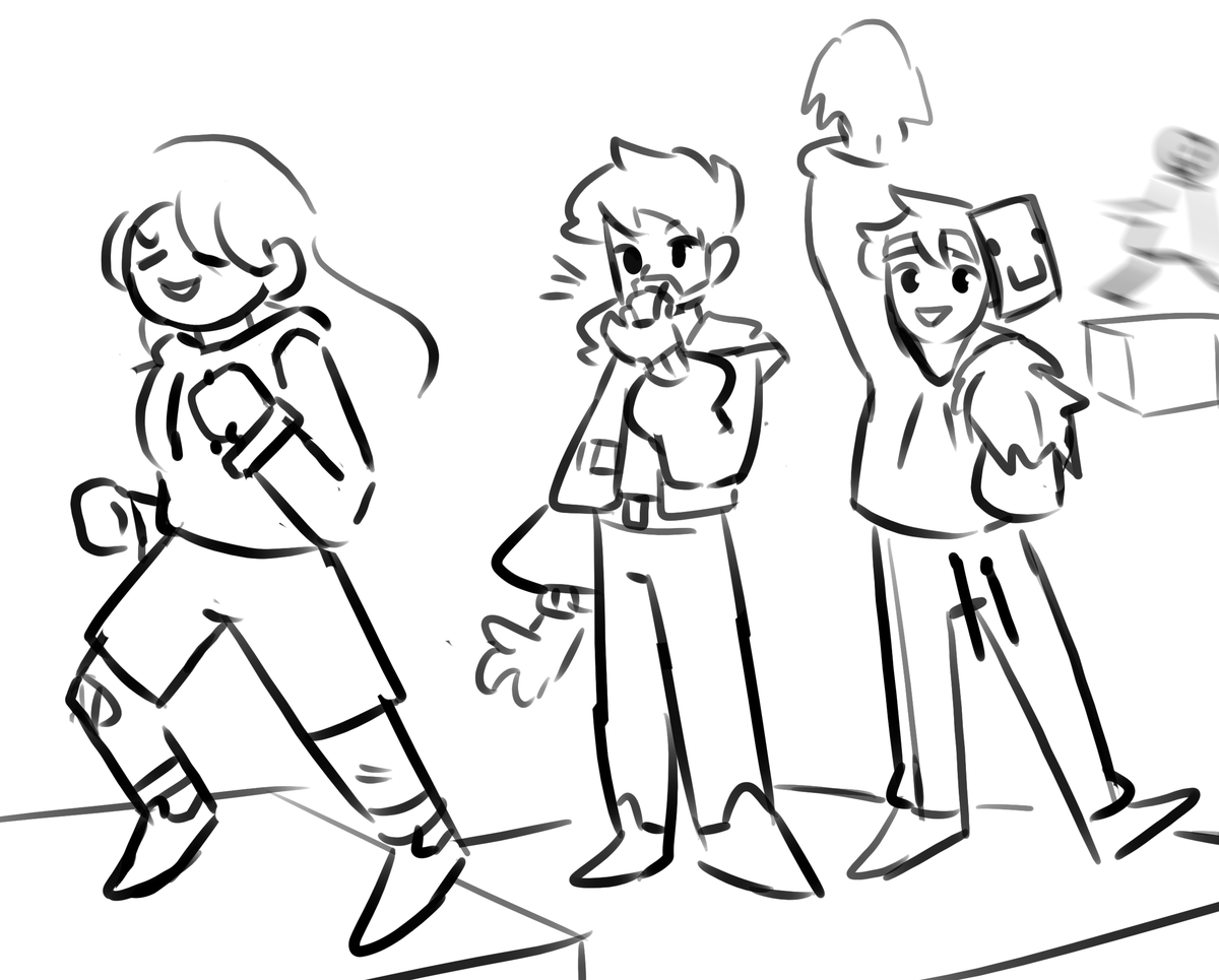 lil warm up sketch
nihachu being trained in parkour by hbomb and fruitberries! (from their stream today)
and... dream doing his thing in the back.
#MCChampionship