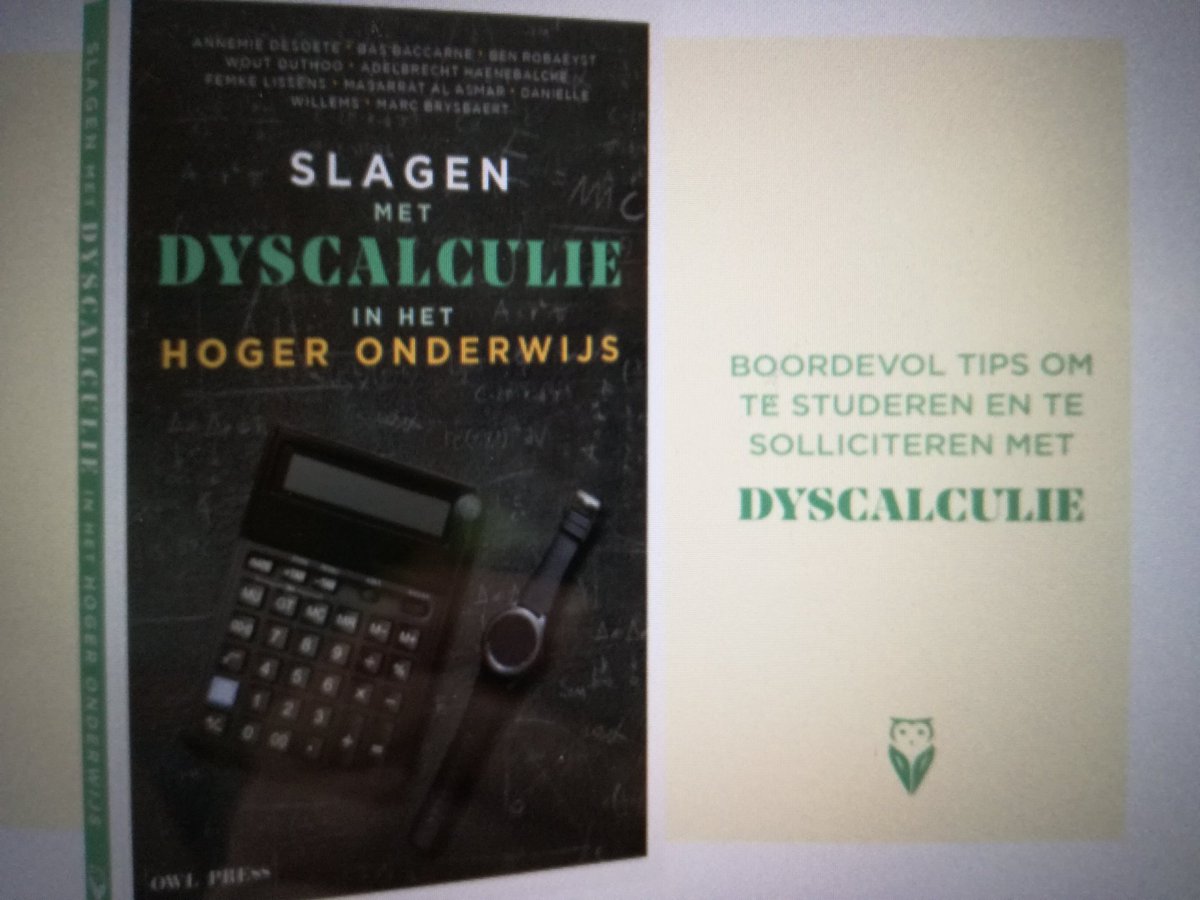 'Slagen met dyscalculie in het hoger onderwijs' Professor Annemie Desoete en collega's geven tips om te studeren en solliciteren met dyscalculie <a href="/ArteveldehsGent/">Arteveldehogeschool</a>  <a href="/ClerckIne/">Ine De Clerck</a>  <a href="/BlikopenerVL/">Blikopener.Vlaanderen</a> <a href="/OnderzoekAhs/">Onderzoek Arteveldehogeschool</a>