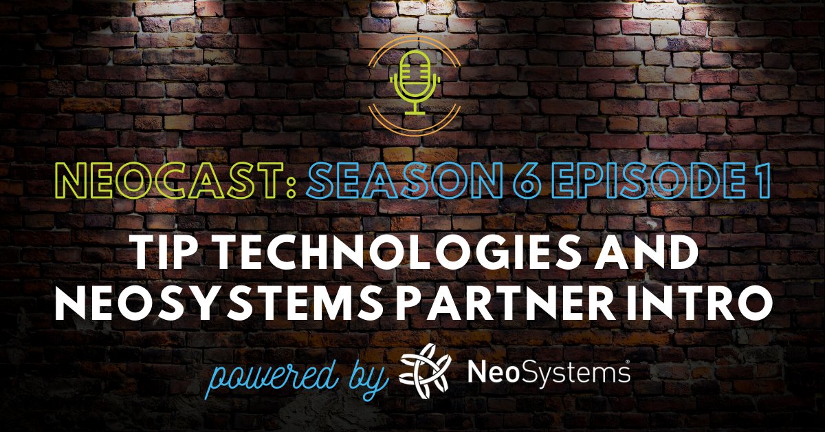 NeoSystemsLLC's tweet photo. Join us for the newest season of #NeoCast as we discuss this partnership with NeoSystems SVP of Sales and Marketing, Matt Fogo and @TIPQAsoftware President, Ron Dolan: https://t.co/yeGPThWNMY https://t.co/z5XQj6u2Yu