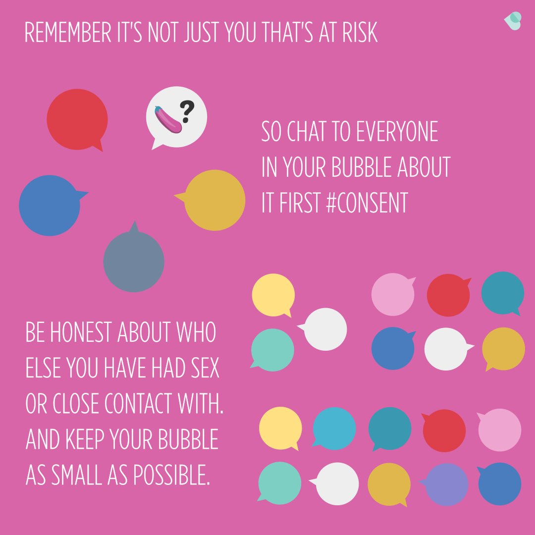 Even if you do all this you need to remember that it’s not just you at risk. The most consensual thing to do is to ask everyone in your bubble (the people you live with) if it’s okay, or how you might reduce the risks even more.