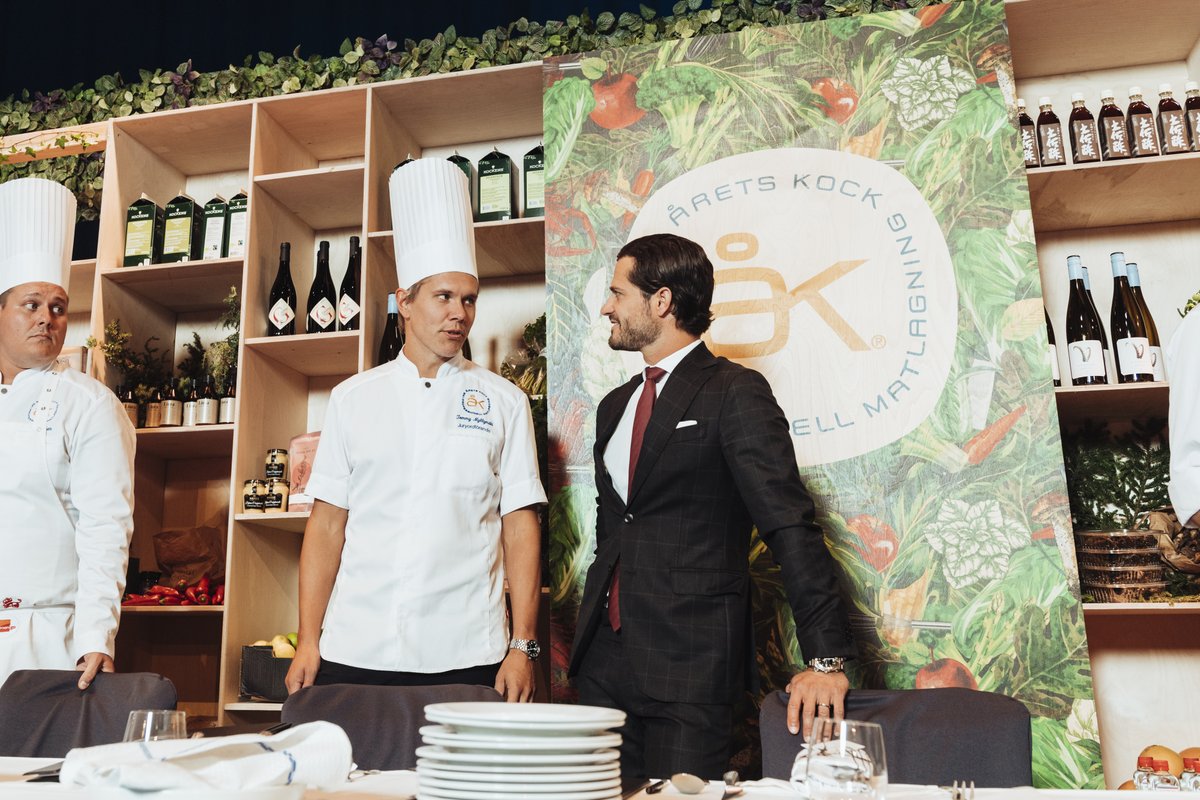 Tommy Myllymäki och Prins Carl Philip.