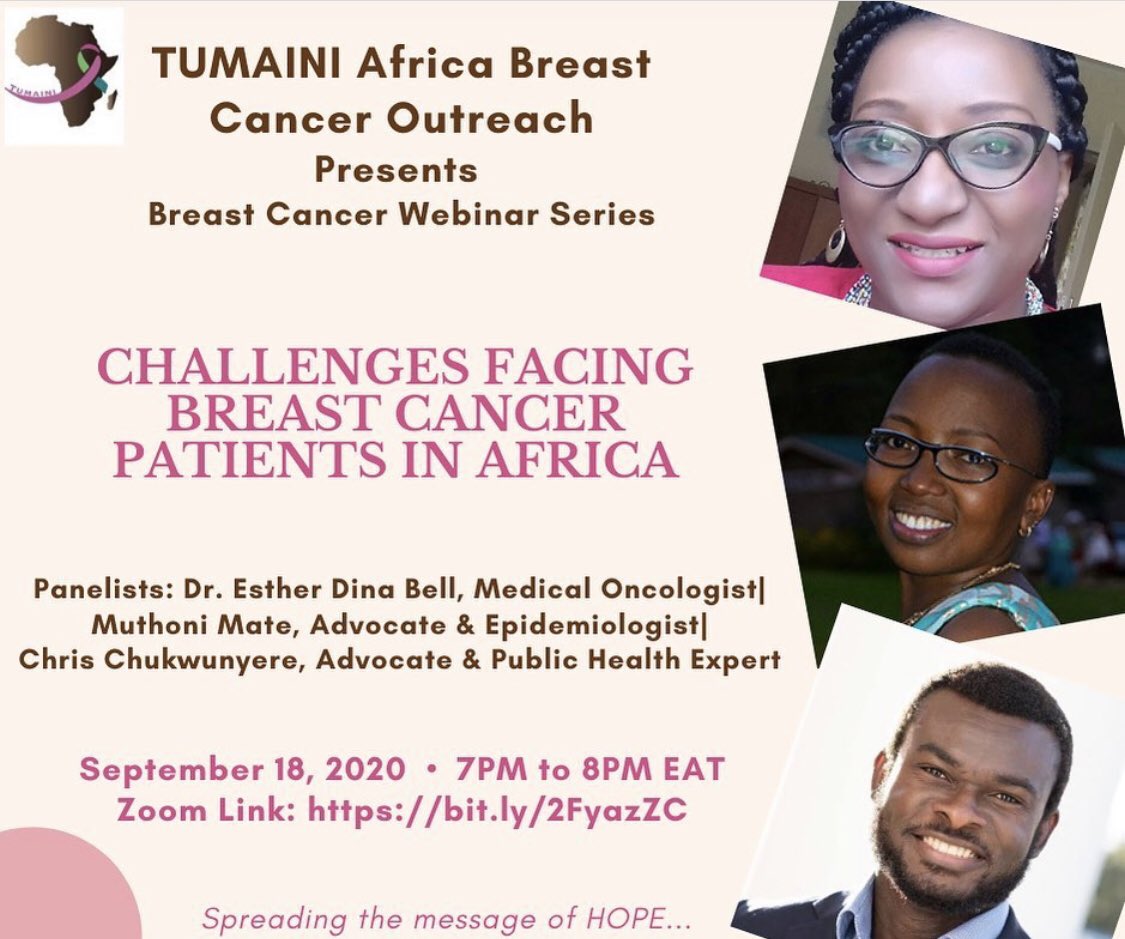 Please join us to learn the issues faced and be part of the solutions as well. Register here us02web.zoom.us/webinar/regist… #tabco #spreadhope #breastcancerinafrica #endhealthdisparities