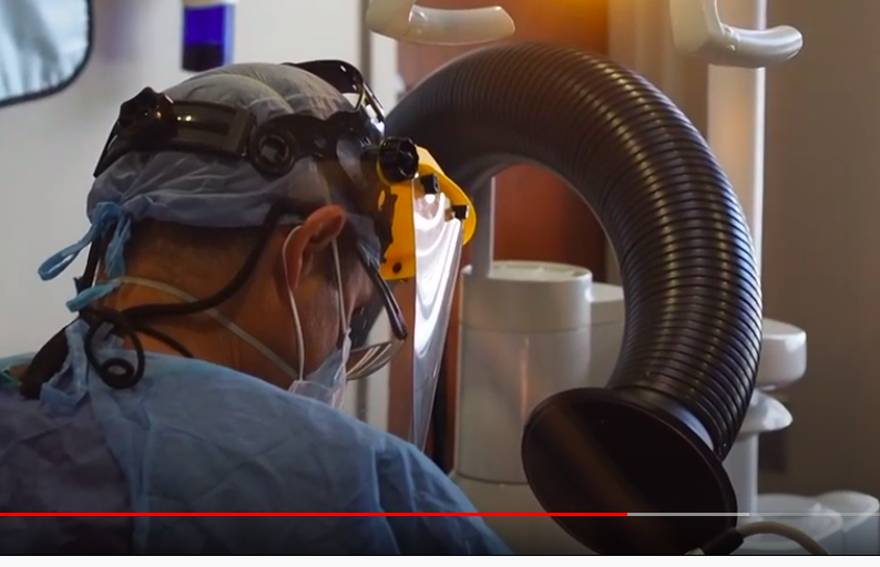 I'm not sure how to describe:- Ventilation: They've added a LOT of extra ventilation, filtration, and cleaning protocolsFor example, there's a big intake hose right near the patient's face, which goes to a surgical filtration unit, and they filter room air between patients
