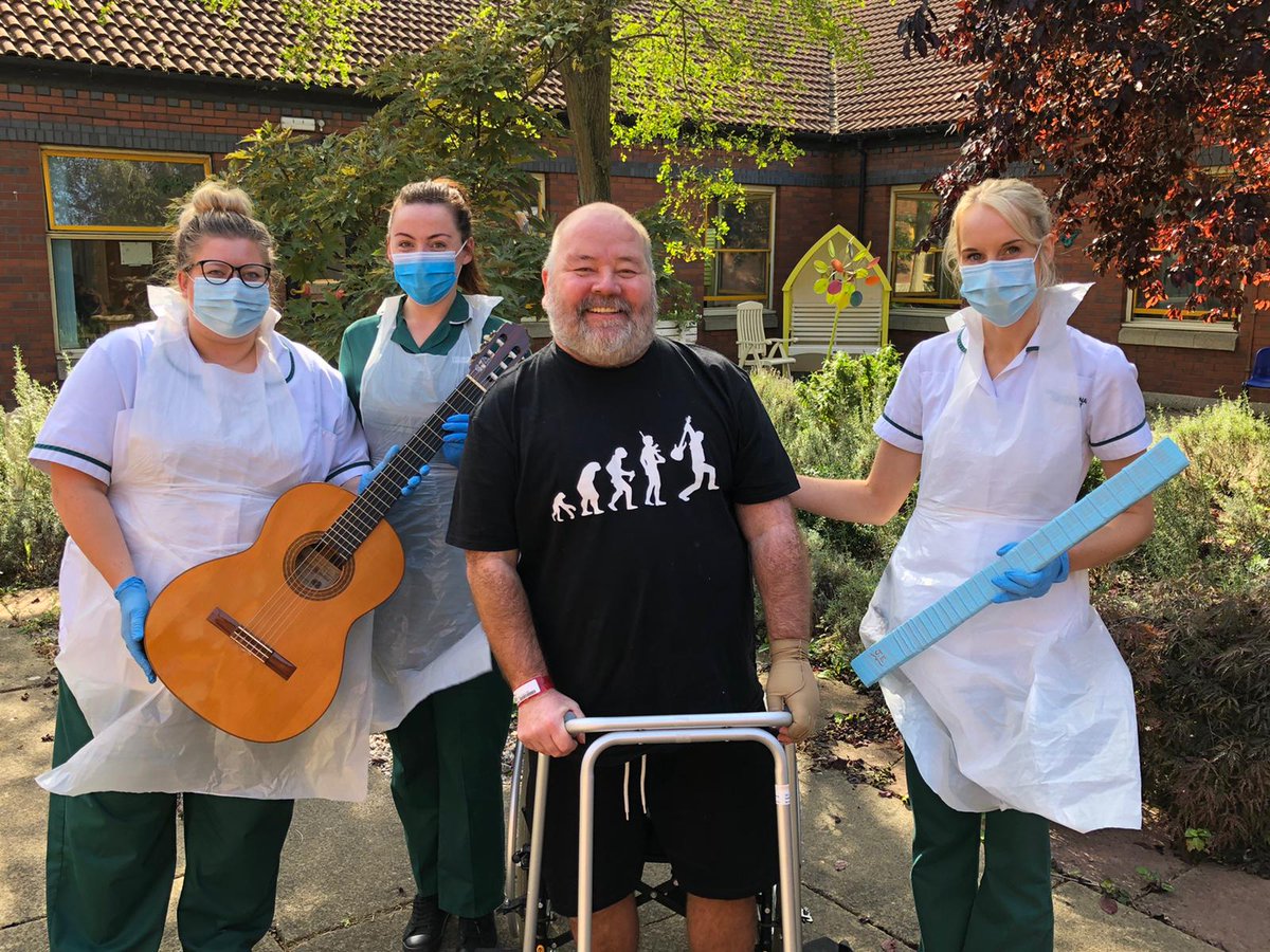 Hull University Teaching Hospitals NHS Trust (@hullhospitals) on Twitter photo Remember John and Alex? Occupational therapist Alex made John a mock guitar neck to practice after glioblastoma affected his left side. Look at him now! Enjoying the sun and starting to play again thanks to the amazing staff at Castle Hill Hospital #OccupationalTherapy <a href="/theRCOT/">Royal College of Occupational Therapists</a> Remember John and Alex? Occupational therapist Alex made John a mock guitar neck to practice after glioblastoma affected his left side. Look at him now! Enjoying the sun and starting to play again thanks to the amazing staff at Castle Hill Hospital #OccupationalTherapy <a href="/theRCOT/">Royal College of Occupational Therapists</a>