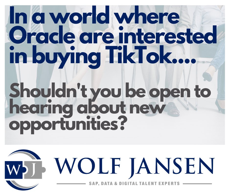 Always be open to opportunities.... 

#rekrutierung #recruitment #sap #data #digital #wolfjansen