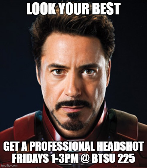 bgsukuhlinhub's tweet photo. #ThursdayTricks FREE Professional Headshots at the Career Center on Fridays 1-3pm.  For more information, visit https://t.co/d58aNC76hu https://t.co/n44SXilKR3